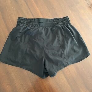 Women's Black Elastic Waist Shorts